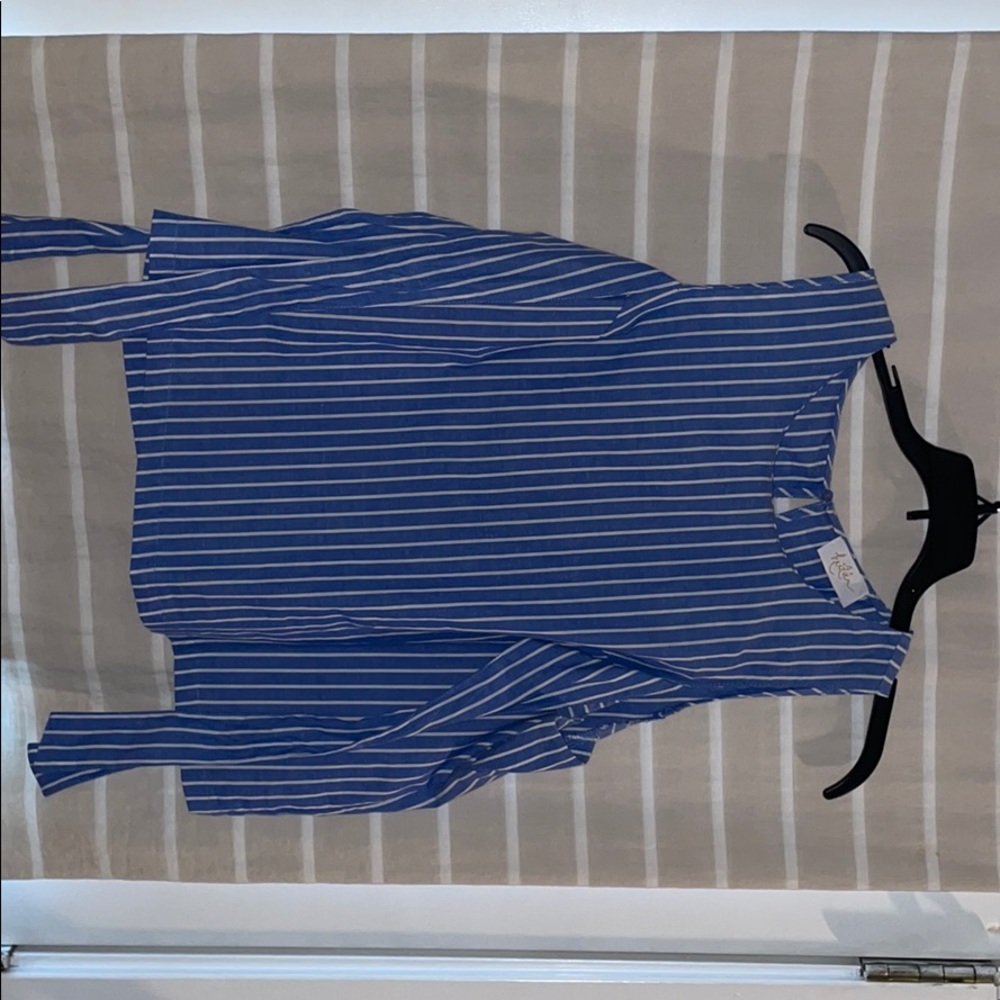 Blue and white stripe tank top